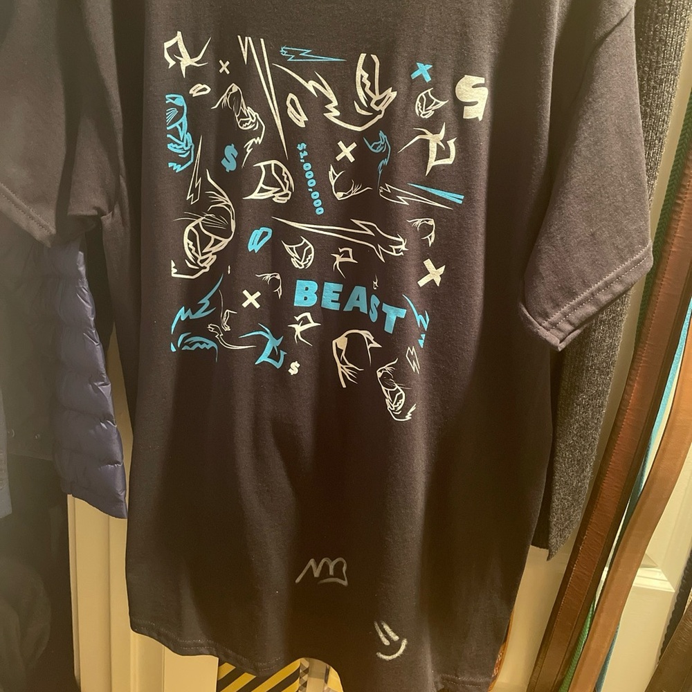Mr. Beast SIGNED T-Shirt - Adult Large- 24-Hour Live Stream - RARE IN HAND NEW